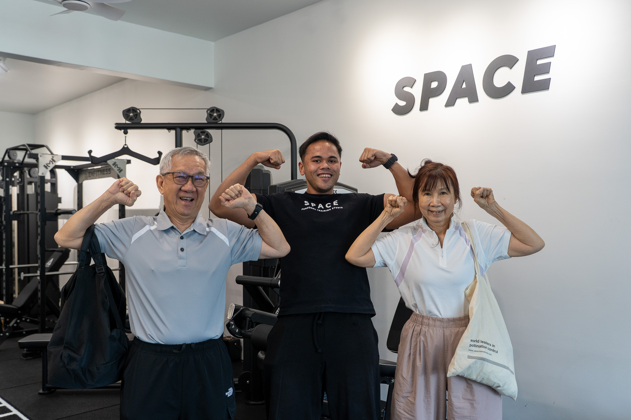 Coach and members at SPACE