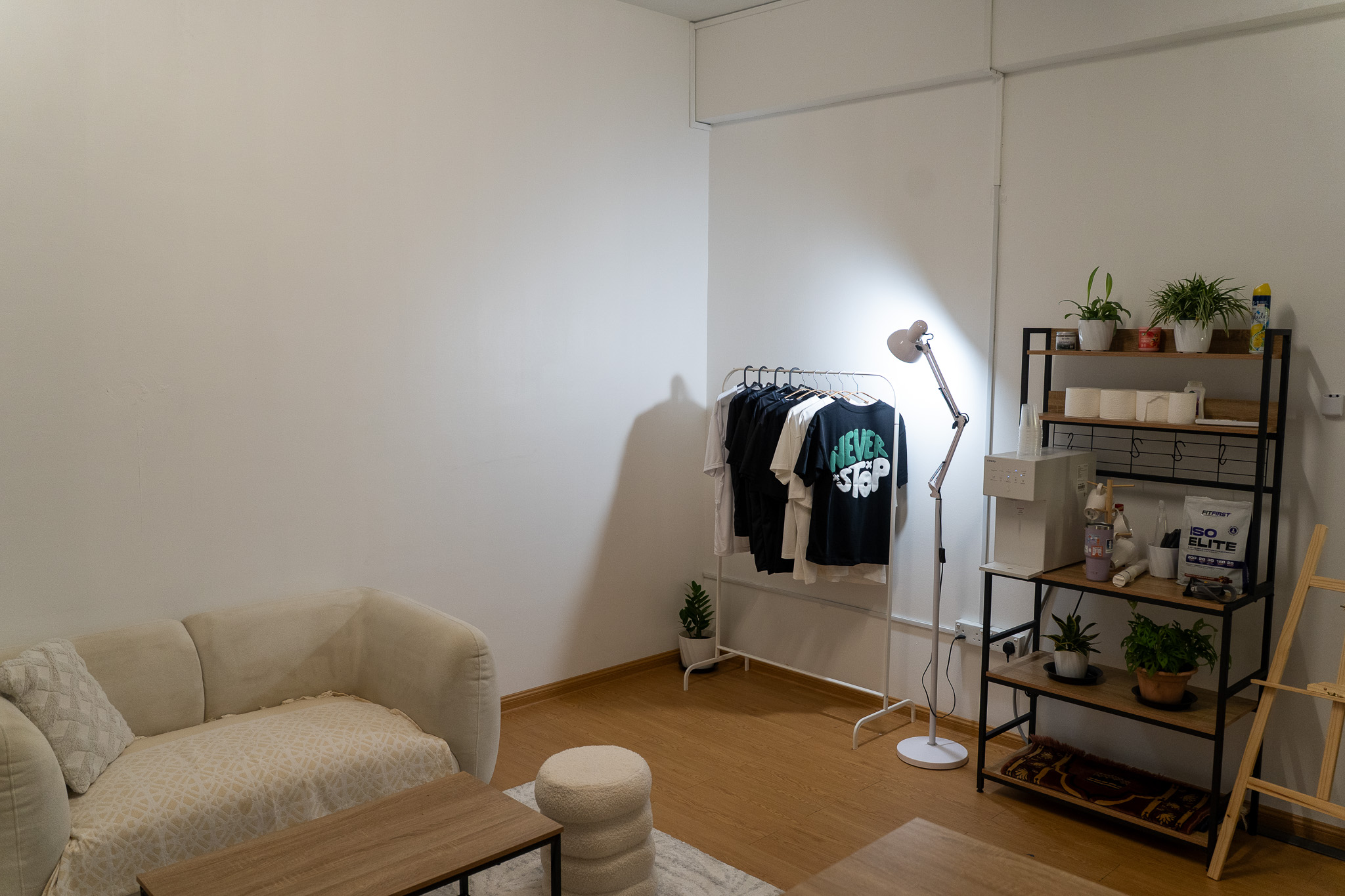 Studio refreshment and merchandise area