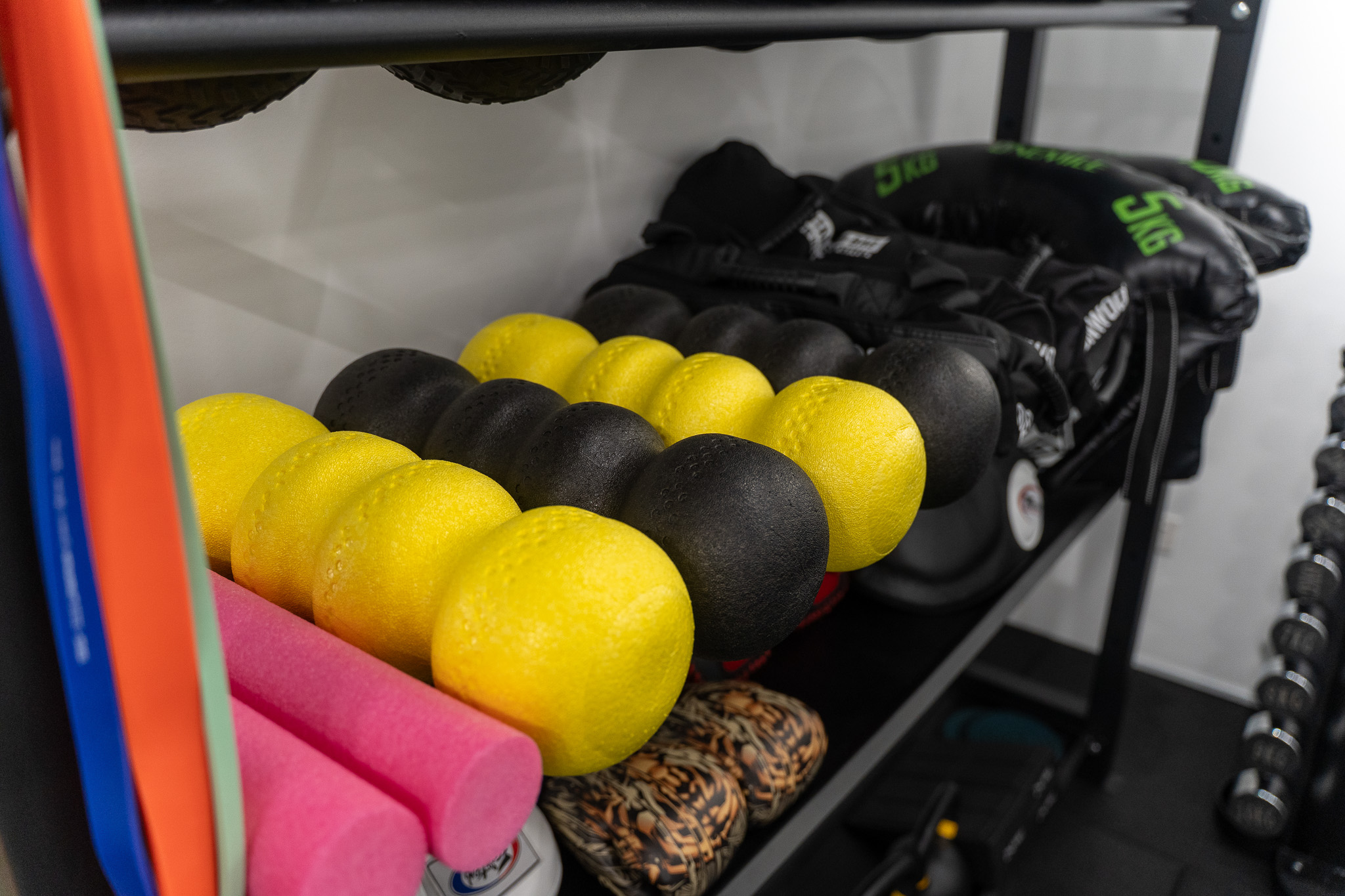 Medicine balls and resistance bands